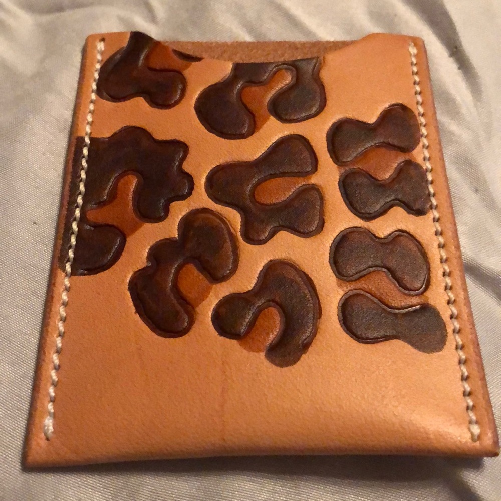 Genuine leather card holder